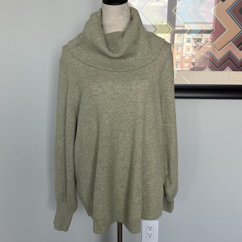 Philosophy Light Green Cowl Neck Tunic Sweater 2X